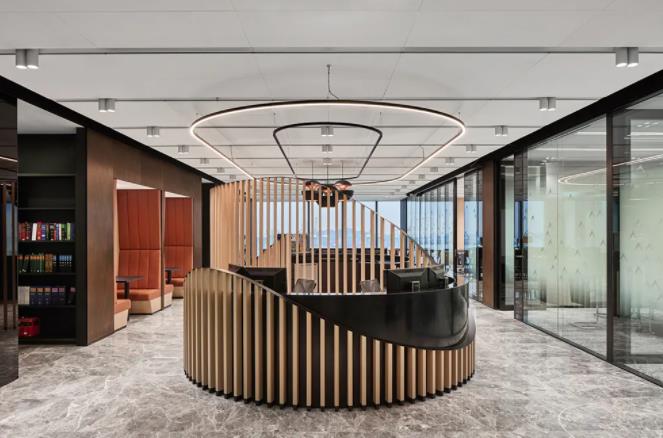 辦公樓前廳這樣設計，夠時尚！