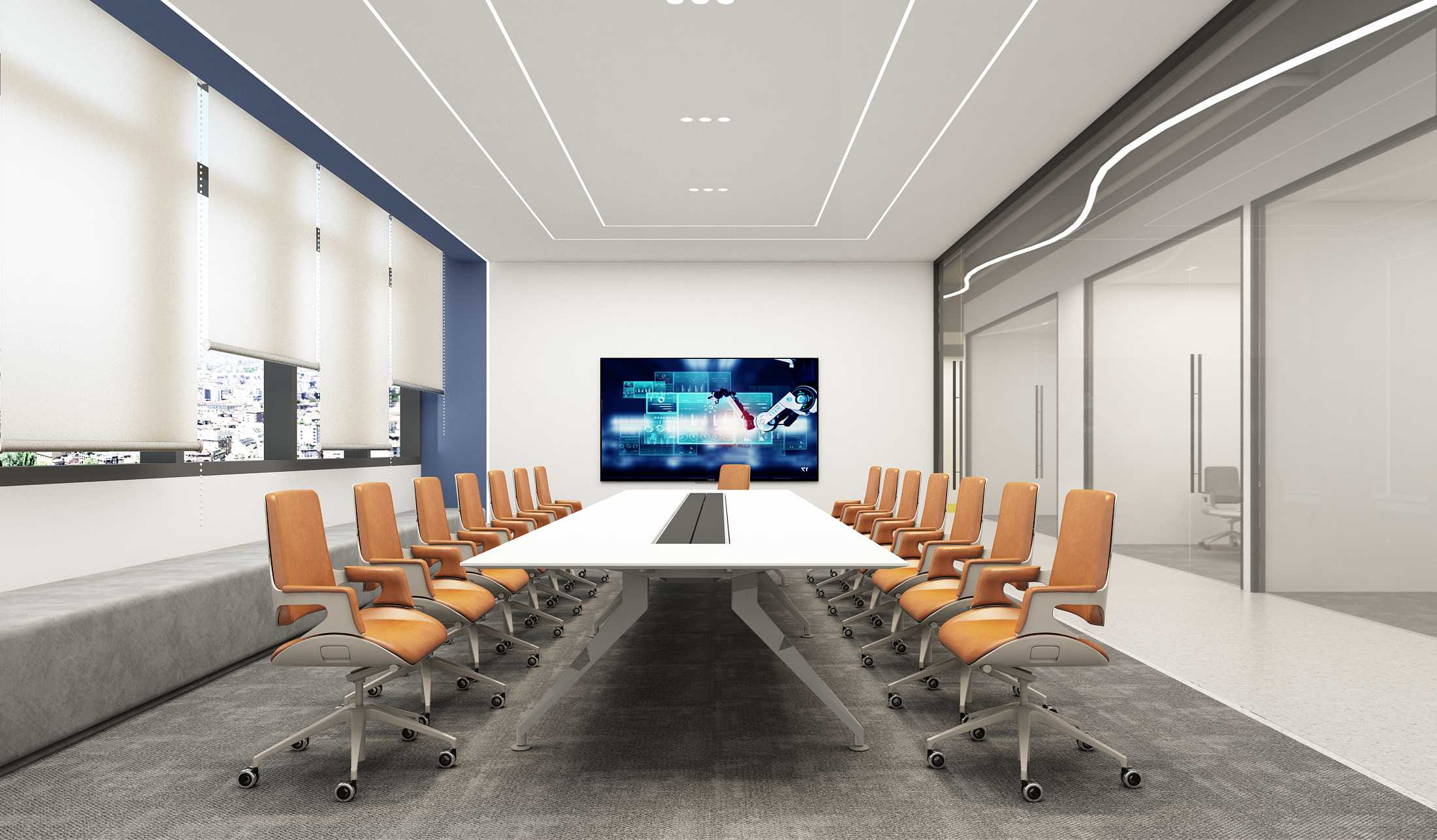 高級感會議室設計效果圖