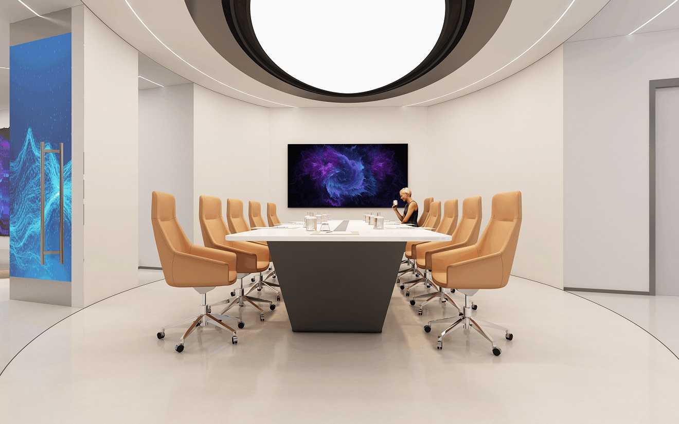 簡約會議室效果圖展示