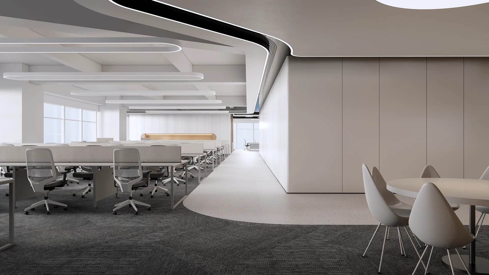 辦公區(qū)設計裝修案例